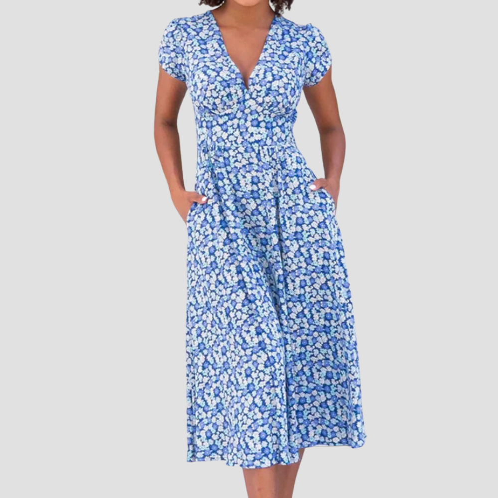 Janice - Lightweight Midi Dress With Pockets