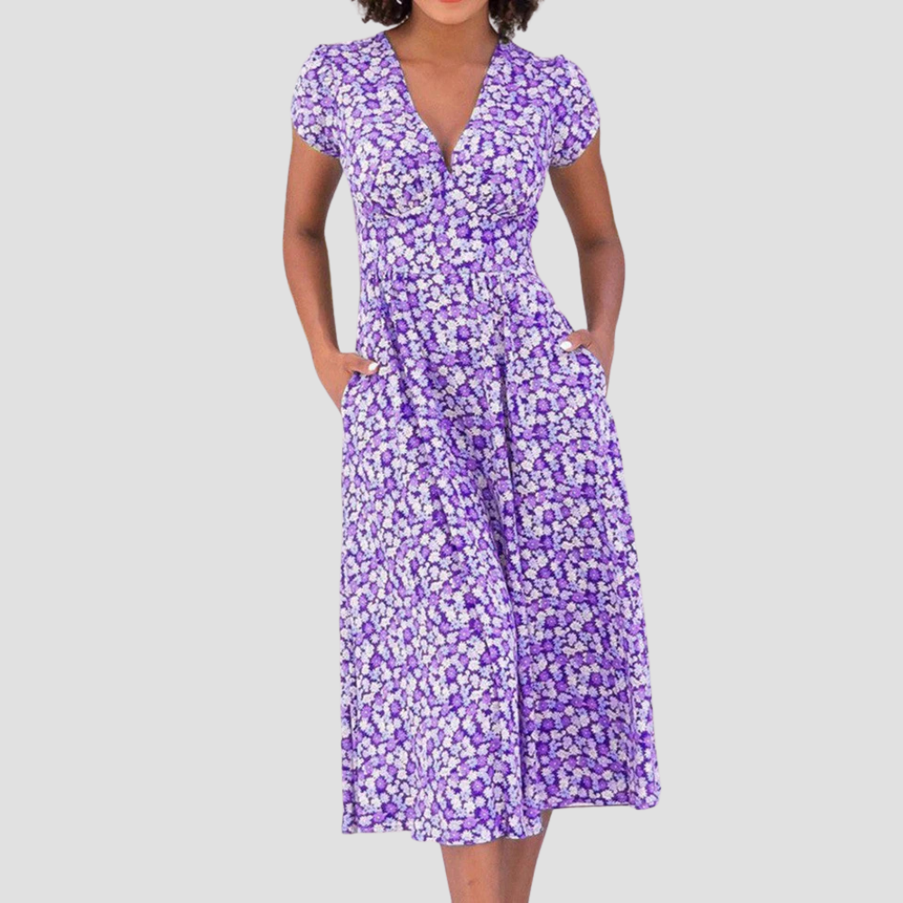Janice - Lightweight Midi Dress With Pockets