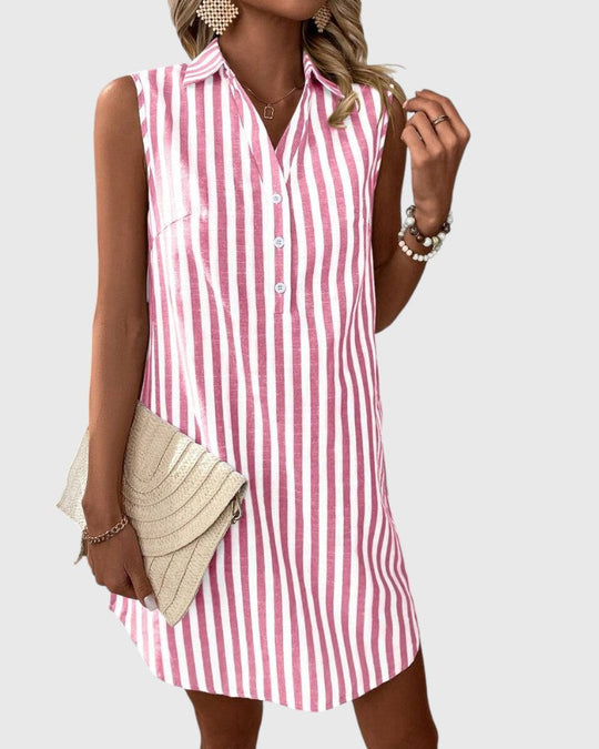 Julia - Striped Shirt Dress