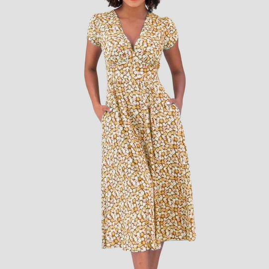 Janice - Lightweight Midi Dress With Pockets