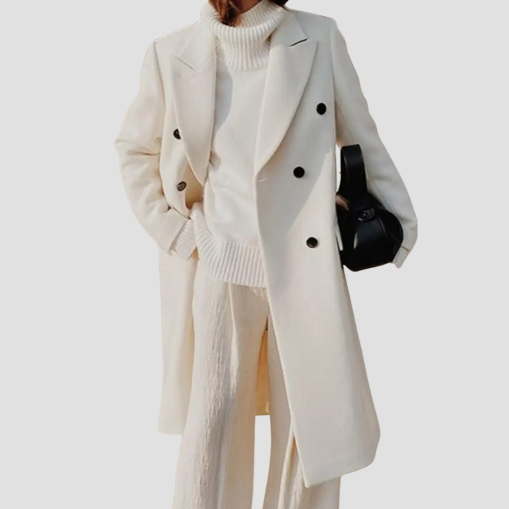 Amara - Women's elegant lapel midi trench coat
