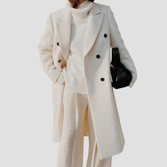 Amara - Women's elegant lapel midi trench coat
