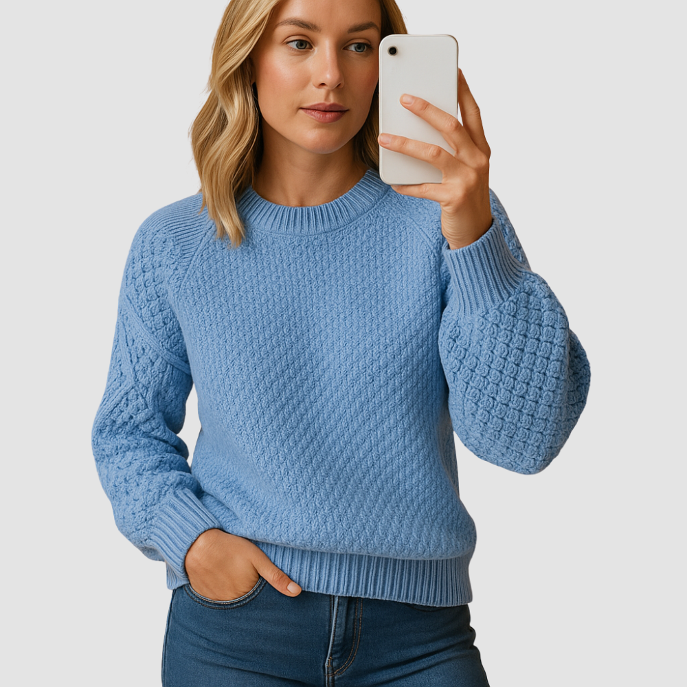 Soft elegant knit sweater for women