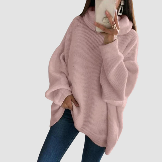 Women Oversized Turtleneck Sweater