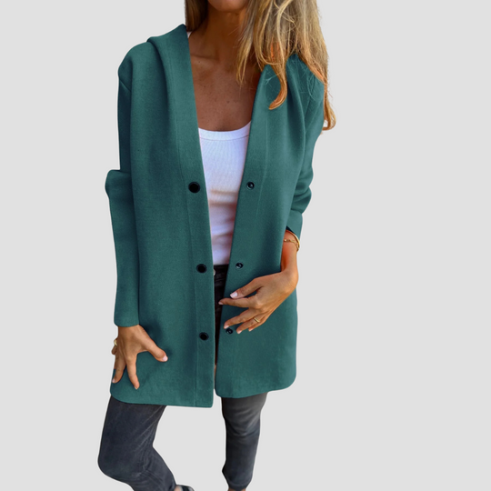Lyra - Women's casual single breasted hooded jacket
