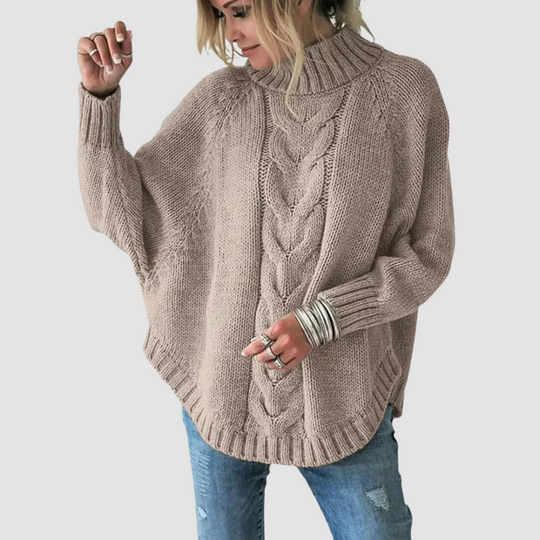 Relaxed Long Turtleneck Sweater