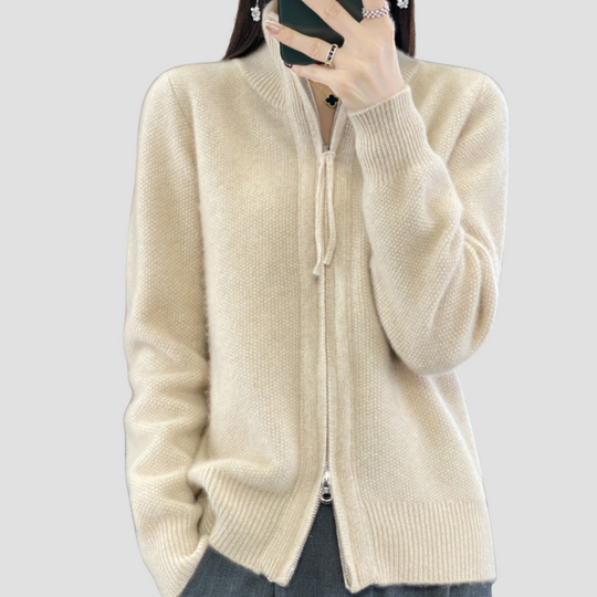 Carol - Wool Zip-up Cardigan