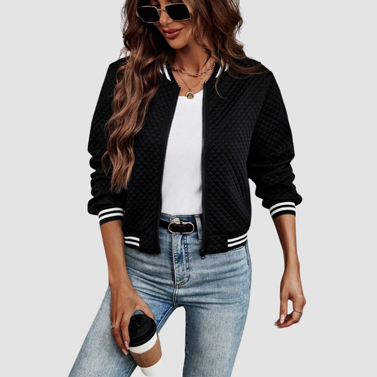 Women Cropped Bomber Jacket