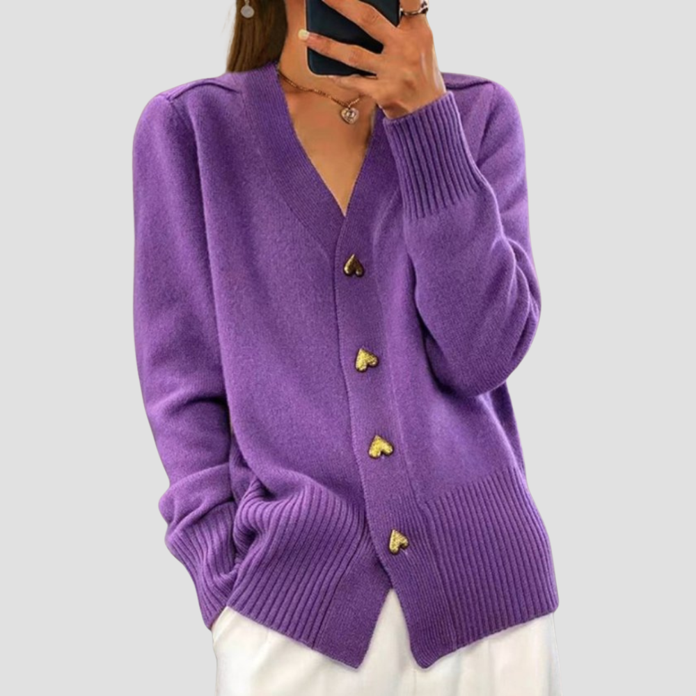Cleo - Flattering Button-Up Cardigan