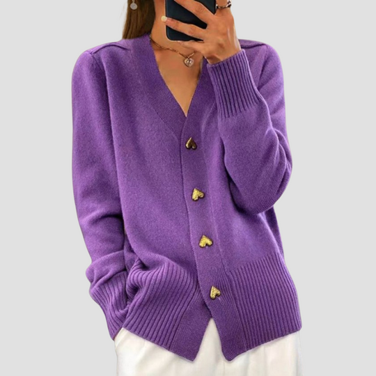 Cleo - Flattering Button-Up Cardigan