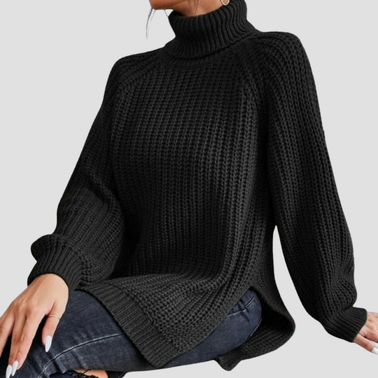 Mary - Women's elegant cotton turtleneck sweater