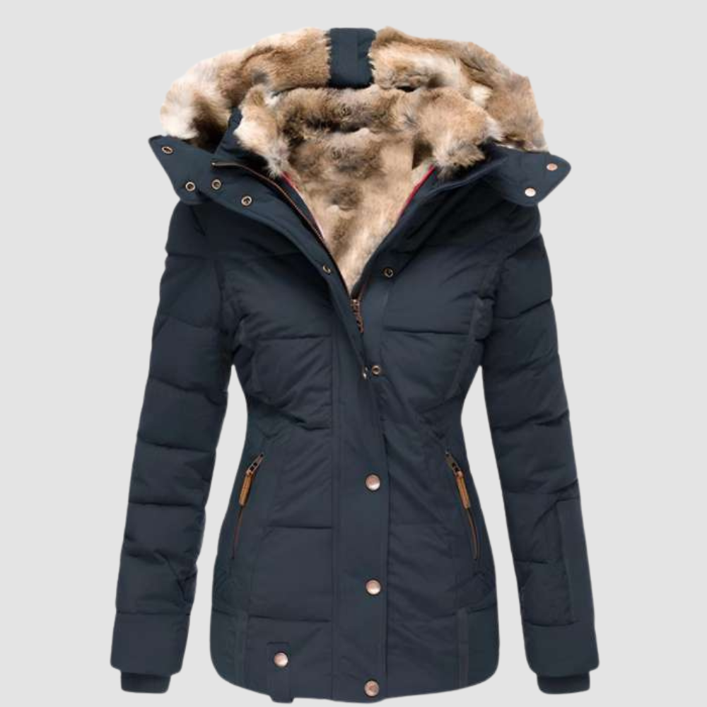 Slim Fit Women's Winter Jacket with Hood