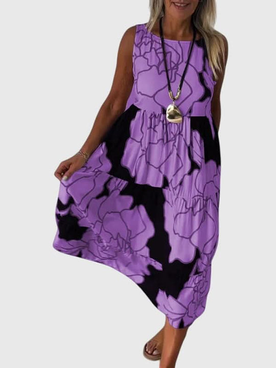 Aveline - Stylish Floral Print Dress