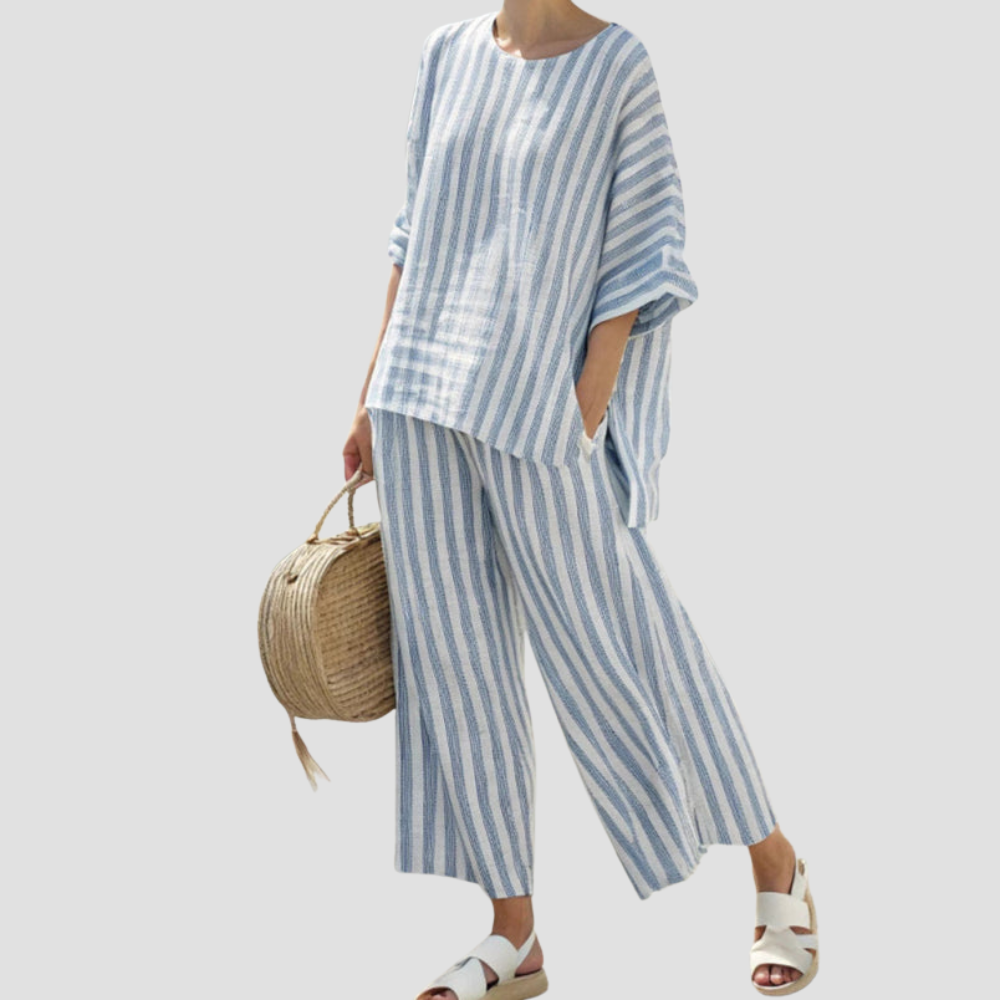 Sandra – Breezy Striped Lounge Set
