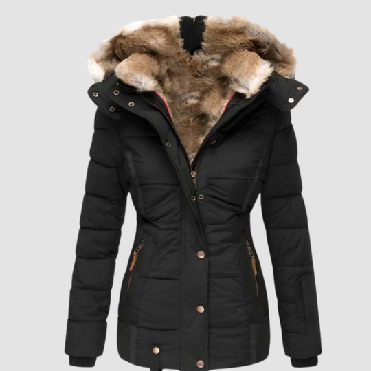 Slim Fit Women's Winter Jacket with Hood