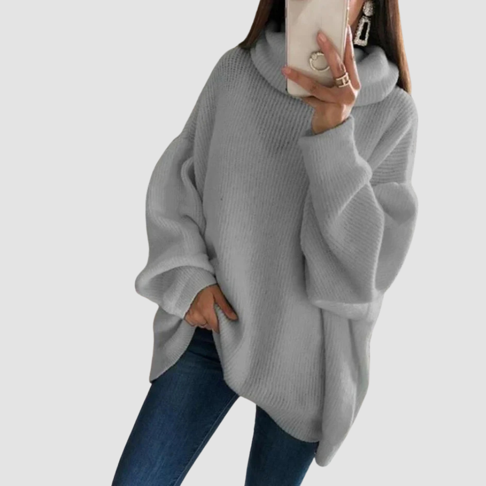 Women Oversized Turtleneck Sweater