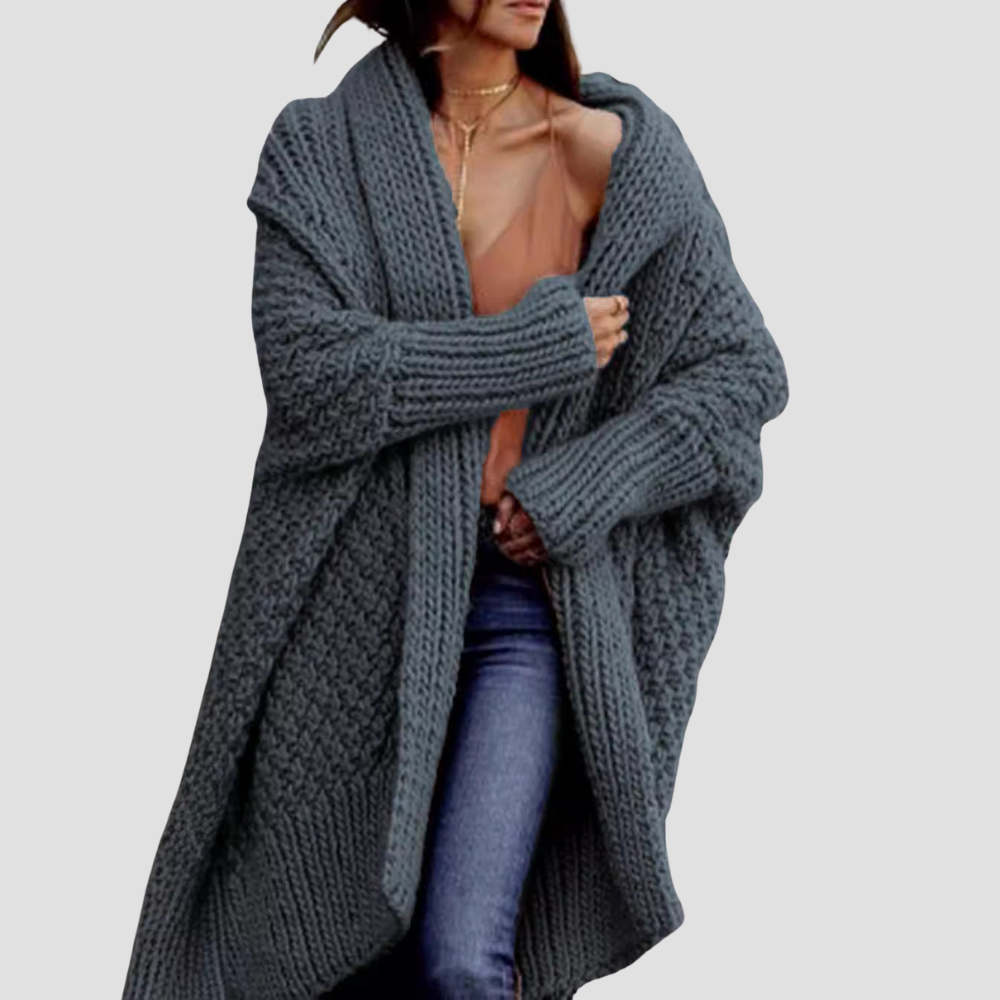 Juliette - Women’s Oversized Knitted Winter Jacket, Warm & Cozy Cardigan Style