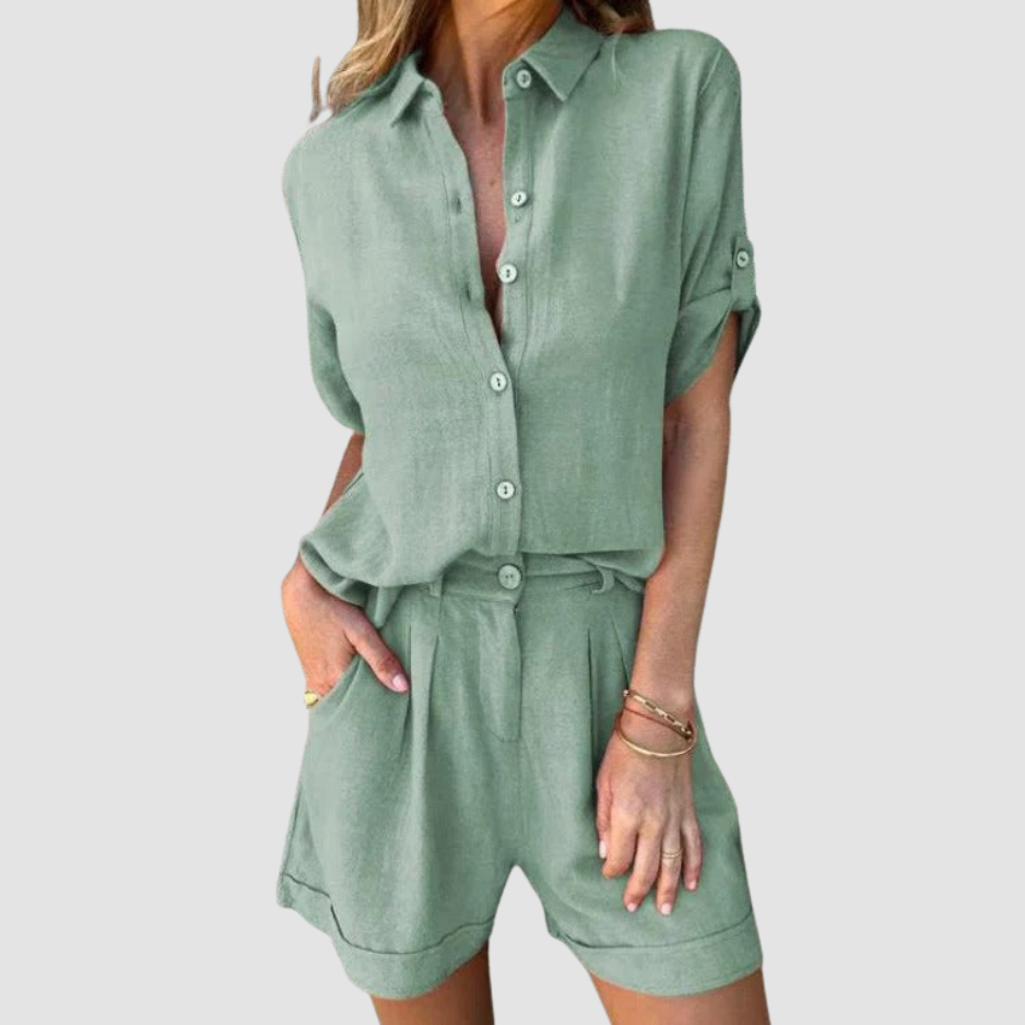 Sadie - Light Linen Short 2 Piece Set