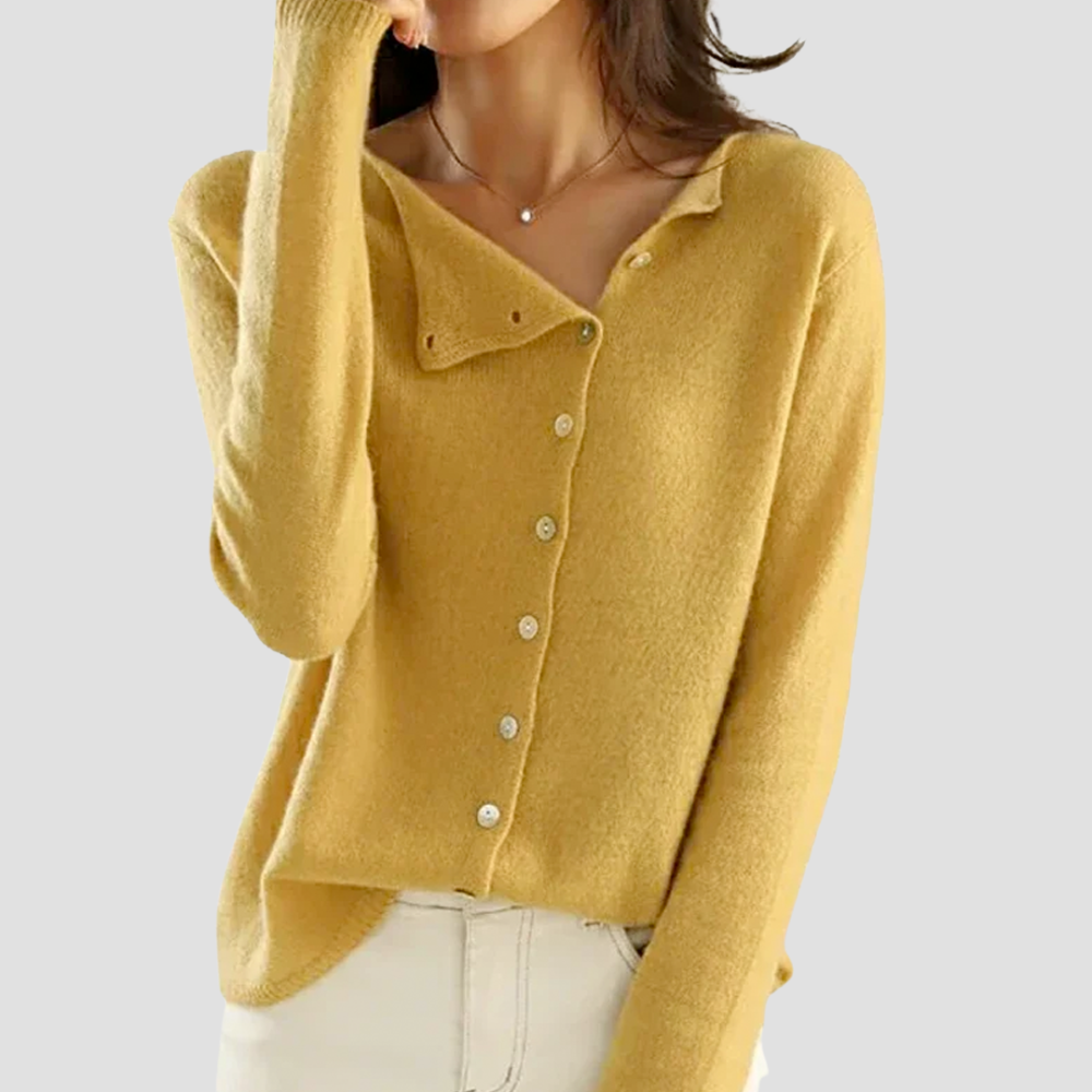 Button Sweater - Women's Knit Cardigan, Stylish and Versatile Layer