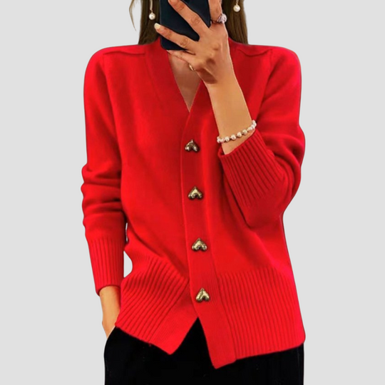 Cleo - Flattering Button-Up Cardigan