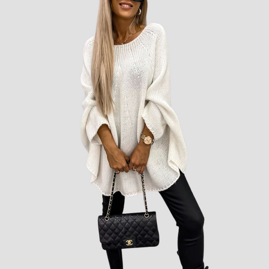 Margot - Women's cozy crew neck knit sweater