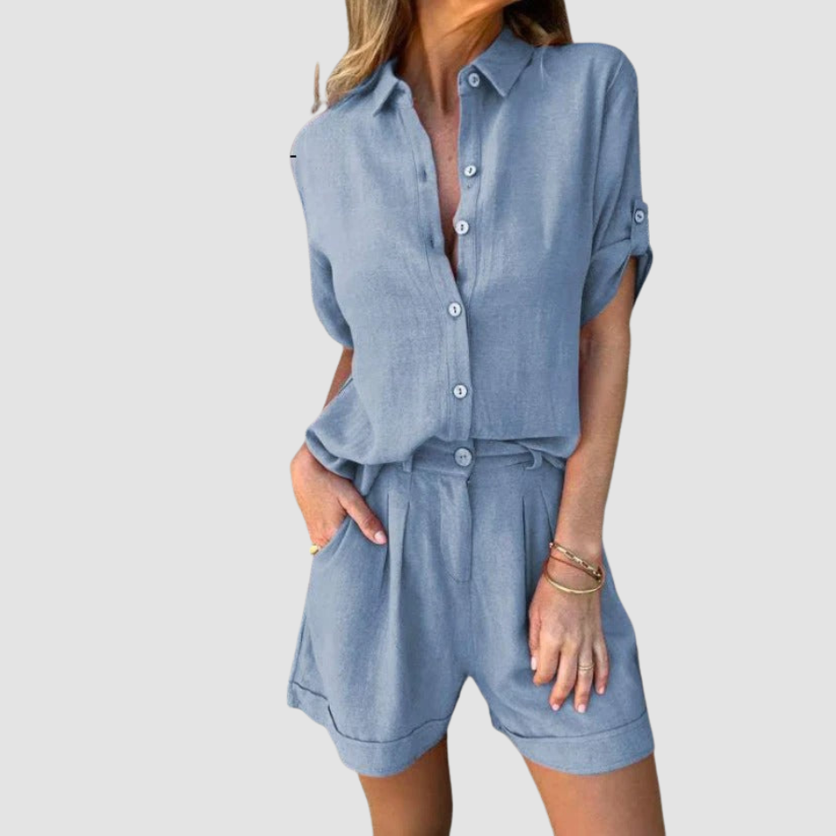 Sadie - Light Linen Short 2 Piece Set