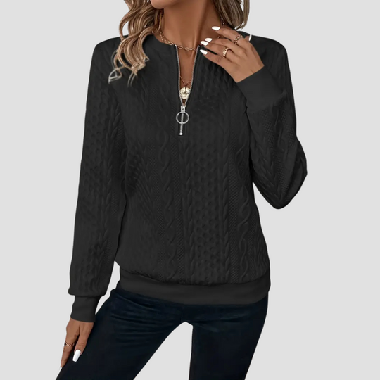 Olivia - Women's cozy zip sweater