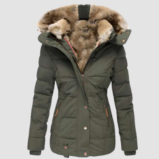Slim Fit Women's Winter Jacket with Hood