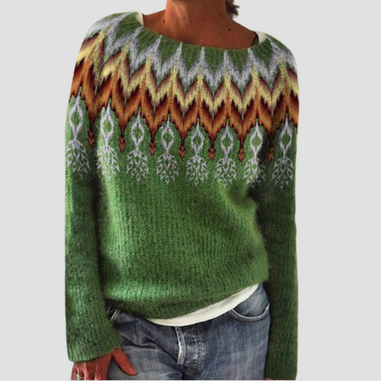 Christina - Patterned Knit Sweater