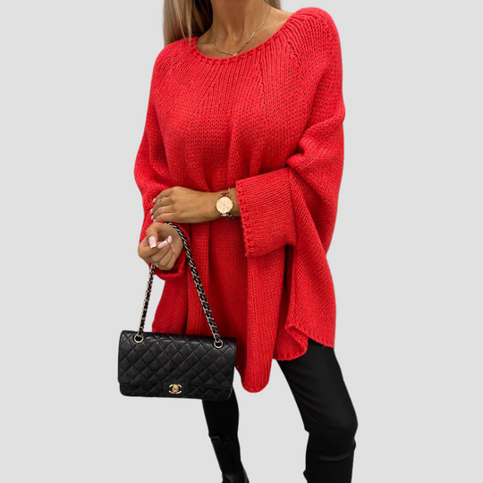Margot - Women's cozy crew neck knit sweater