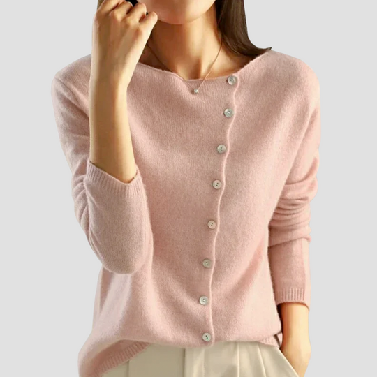 Button Sweater - Women's Knit Cardigan, Stylish and Versatile Layer