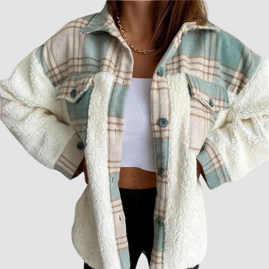 Women's Modern Style Checkered Winter Jacket