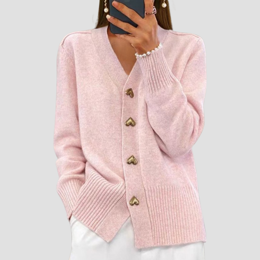 Cleo - Flattering Button-Up Cardigan