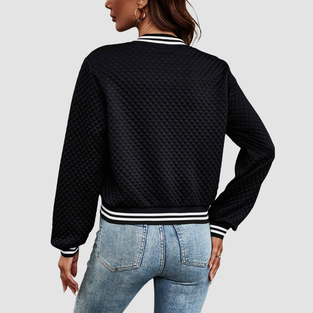 Women Cropped Bomber Jacket