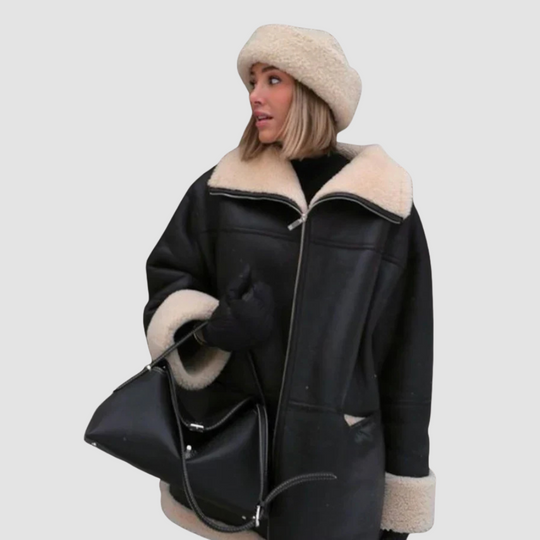 Women's Oversized Jacket with Relaxed Fit and Stylish Design