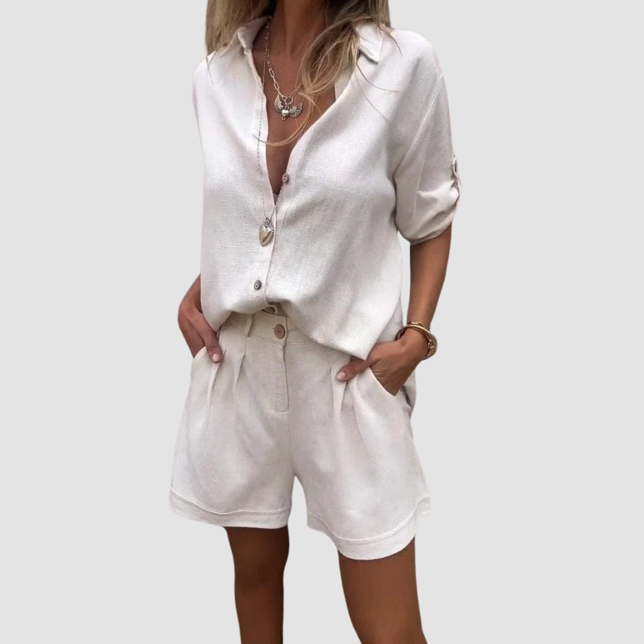 Sadie - Light Linen Short 2 Piece Set
