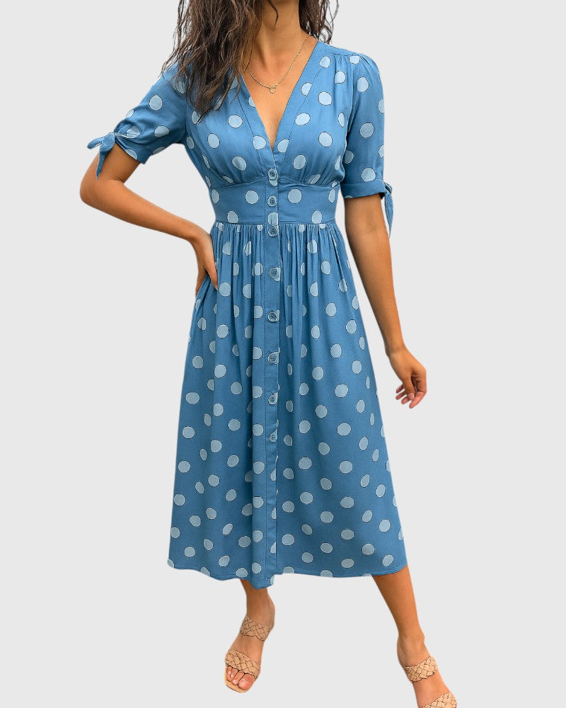 Alexandra - Elegant Polka Dot Dress