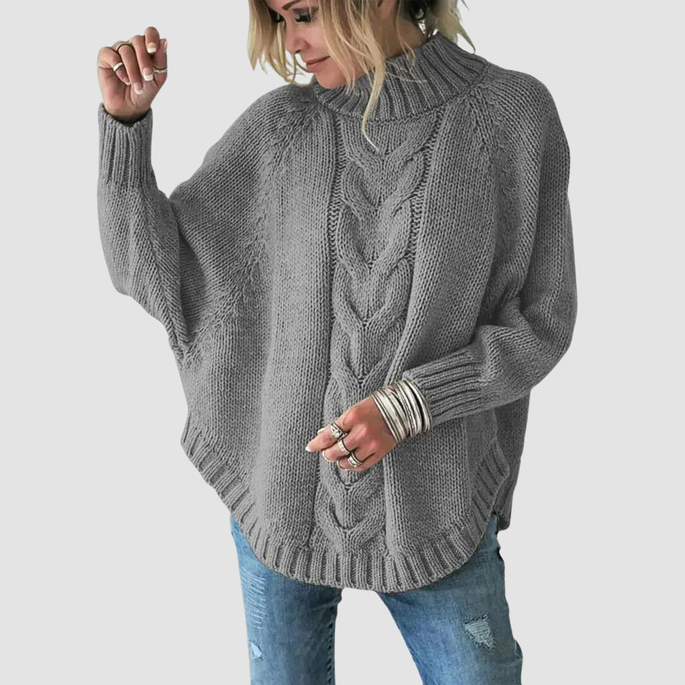 Relaxed Long Turtleneck Sweater