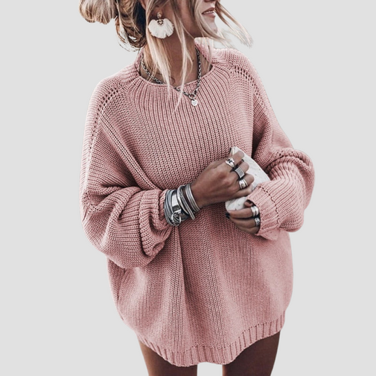 Women's Long-Sleeve Oversized Knit Sweater