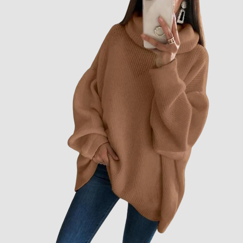 Women Oversized Turtleneck Sweater