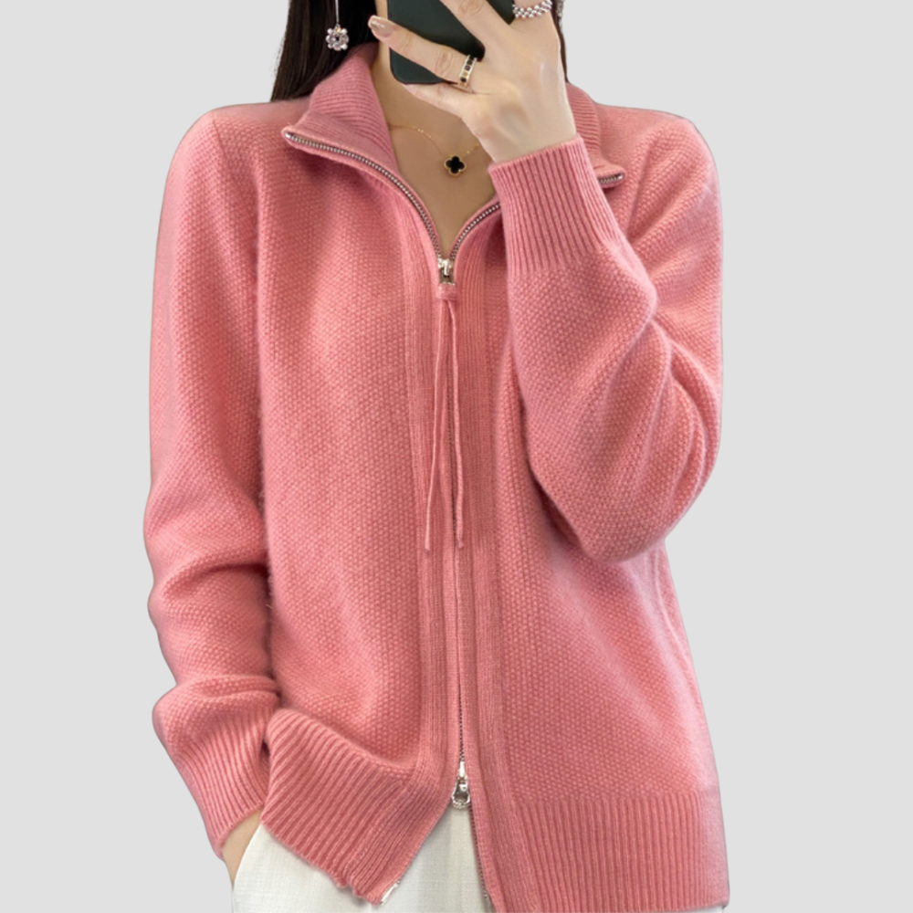 Carol - Wool Zip-up Cardigan