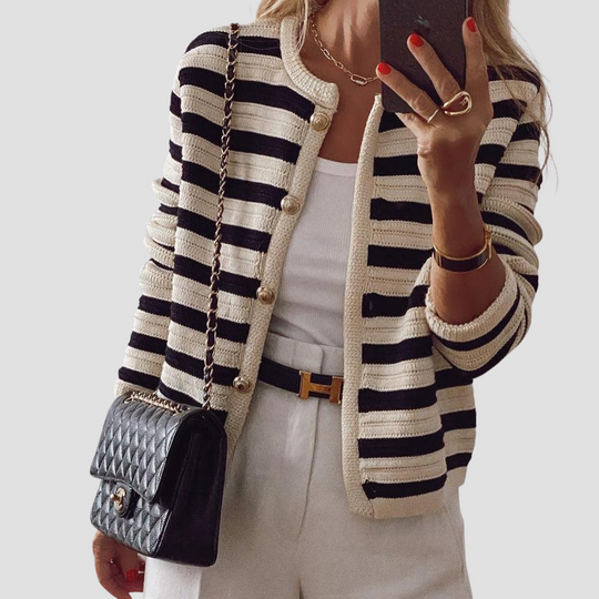 Marie - Classic Striped Cardigan