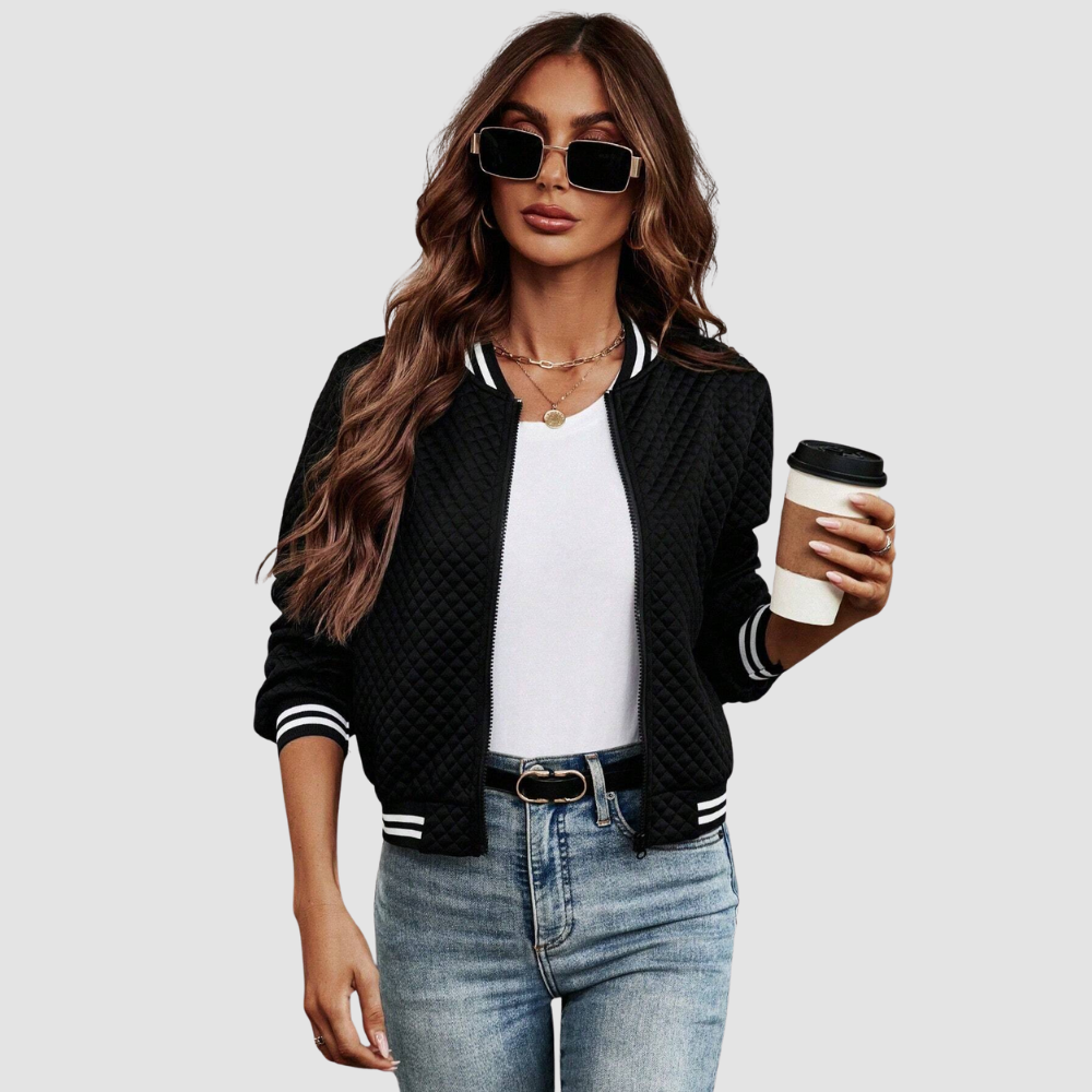 Women Cropped Bomber Jacket