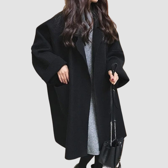 Oversized Wool Blend Trench Coat