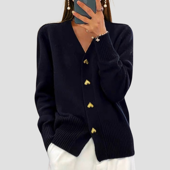 Cleo - Flattering Button-Up Cardigan