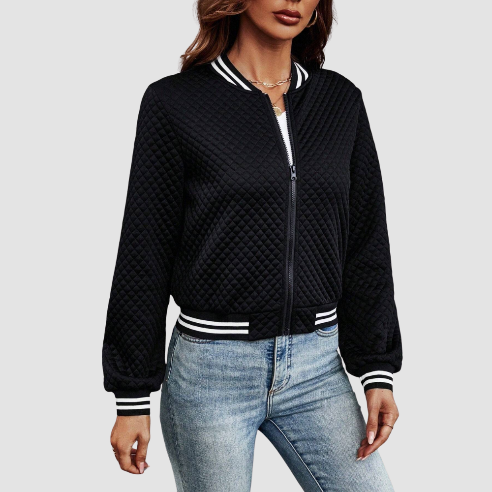 Women Cropped Bomber Jacket