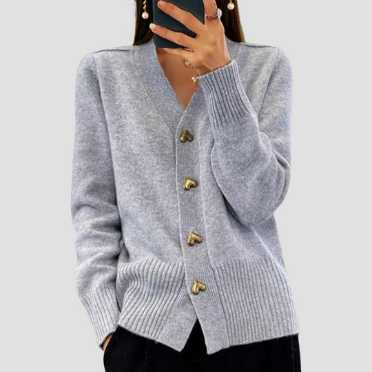 Cleo - Flattering Button-Up Cardigan