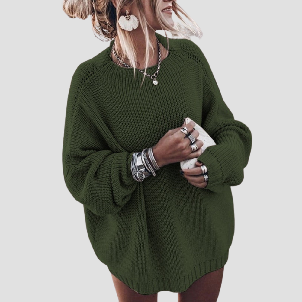 Women's Long-Sleeve Oversized Knit Sweater