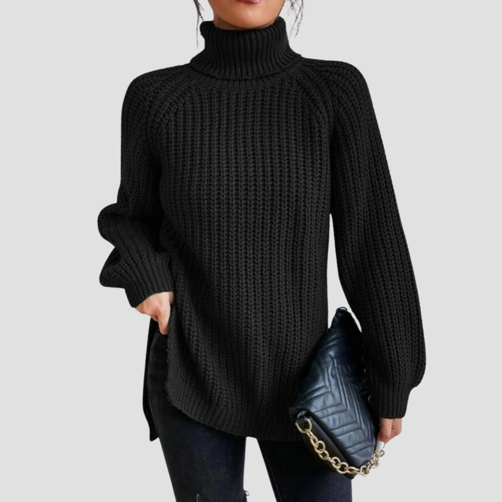 Mary - Women's elegant cotton turtleneck sweater