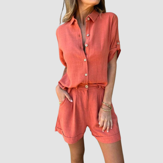 Sadie - Light Linen Short 2 Piece Set